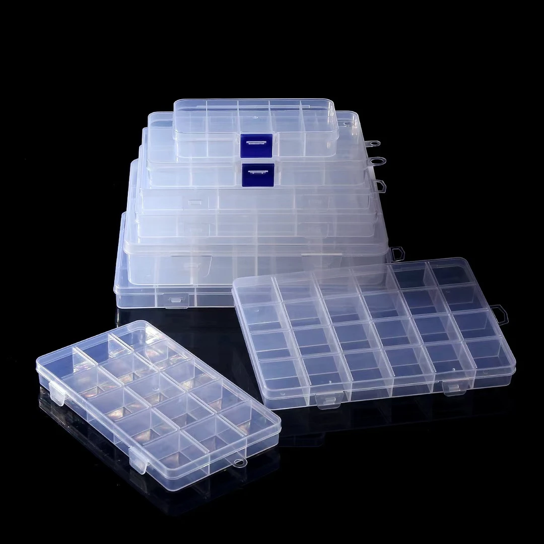 《燕子家》零件收纳盒螺丝样品盒透明塑料盒工具分类盒多格电子元件