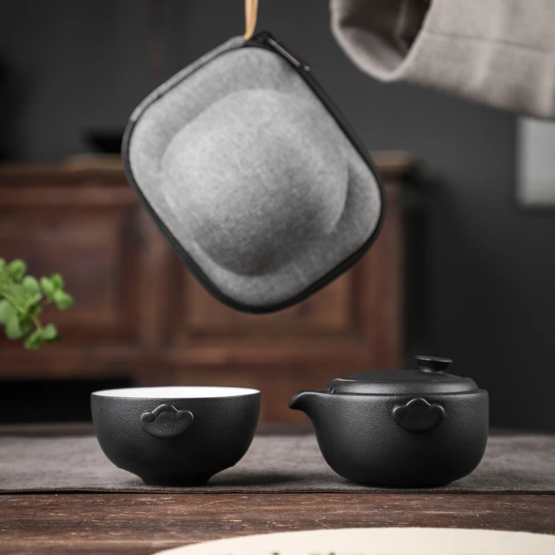 快客杯一壶一杯简易单人办公室泡茶随身小型旅行便携茶具套装陶瓷