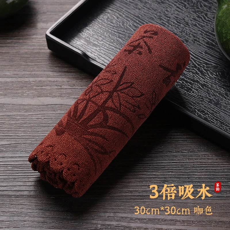 加厚茶巾高档茶布吸水功夫茶具毛巾茶几茶桌抹布垫禅意道茶台配件