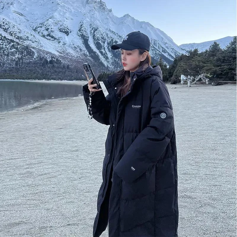 鸿星尔领跑星克羽绒衣女oversize面包服羽绒衣冬季外套长款加