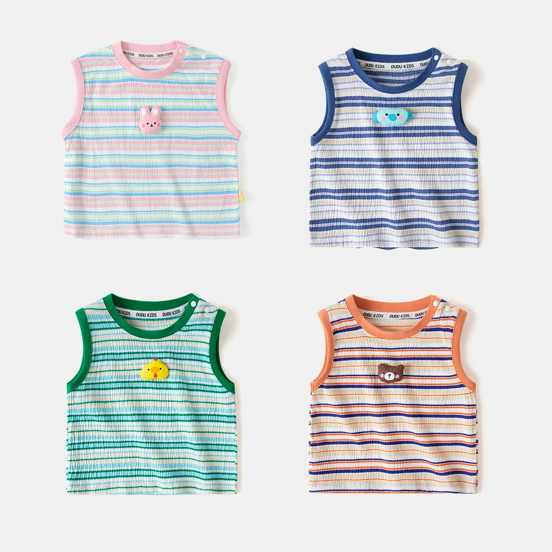 【现货】嘟嘟家宝宝夏季条纹背心儿童无袖针织男童BSB182BBX052