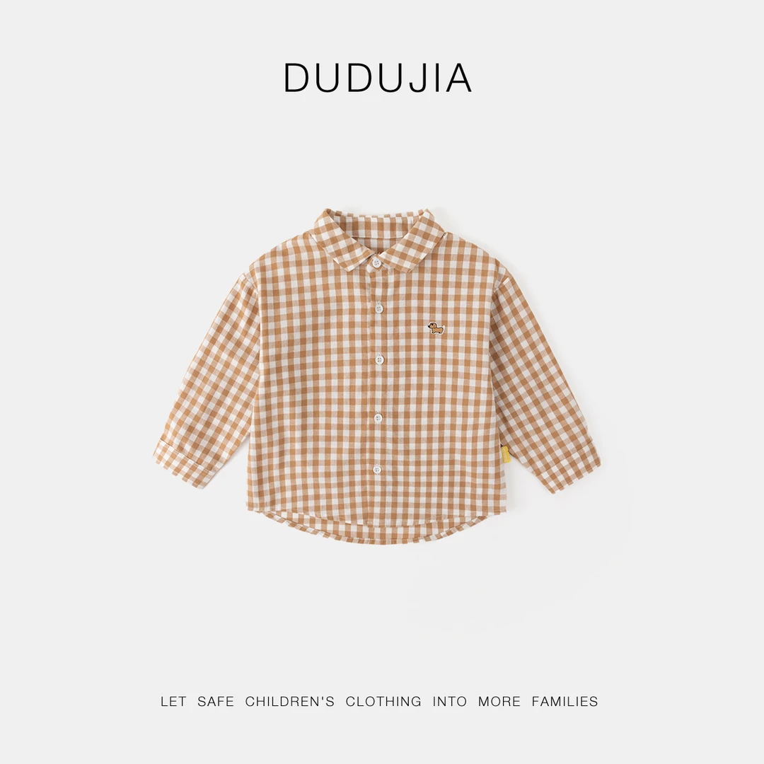 【现货】嘟嘟家儿童格子衬衫春款学院风衬衫BTF464ACC171