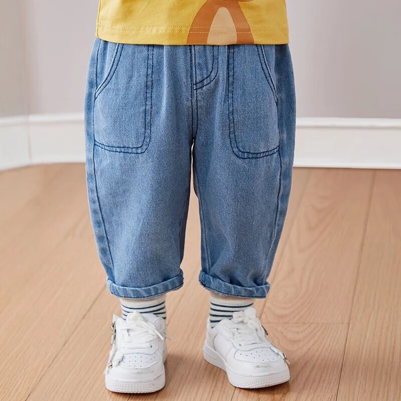 嘟嘟家宝宝秋季牛仔裤婴儿新款裤子儿童洋气长裤秋装童裤男小童