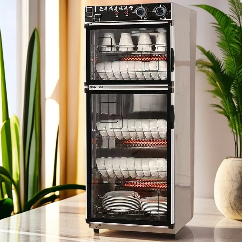 家用餐具消毒柜商用双门立式大容量不锈钢酒店厨房饭店消毒碗柜