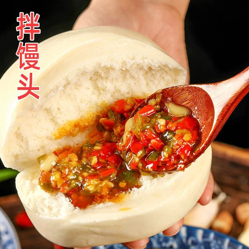 双色辣椒酱拌饭拌面蒜蓉剁椒酱特新鲜香辣下饭菜湖南特产400g罐装