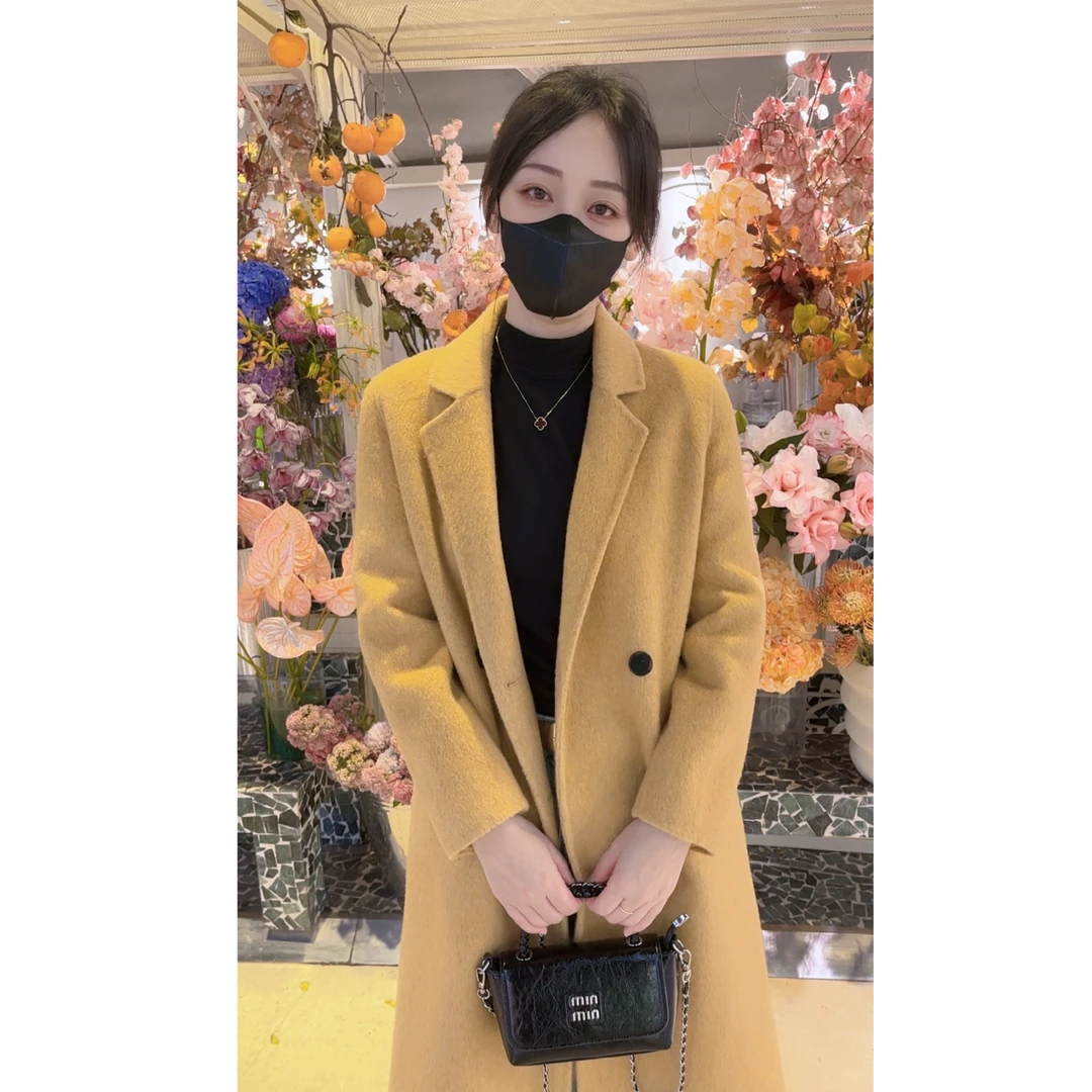 【叶子专属】Y 2024年秋冬小个子新款时尚百搭显瘦羊毛大衣2418