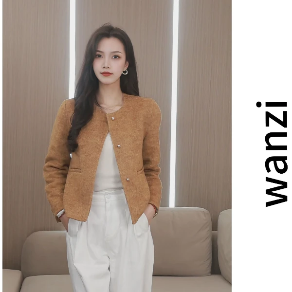 【灵竹定制】秋季新款时尚百搭气质显瘦小香风外套2421