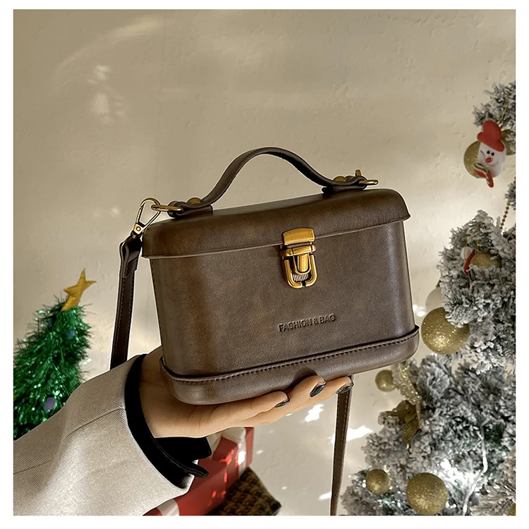 小众设计复古轻奢盒子包2024新款高级感时尚百搭手提斜挎包