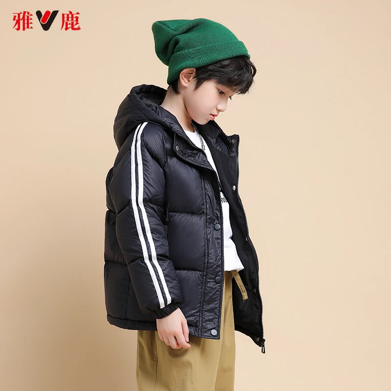 V/雅鹿【儿童】2024新款羽绒服男女童宝宝洋气短款白鸭绒儿童加厚