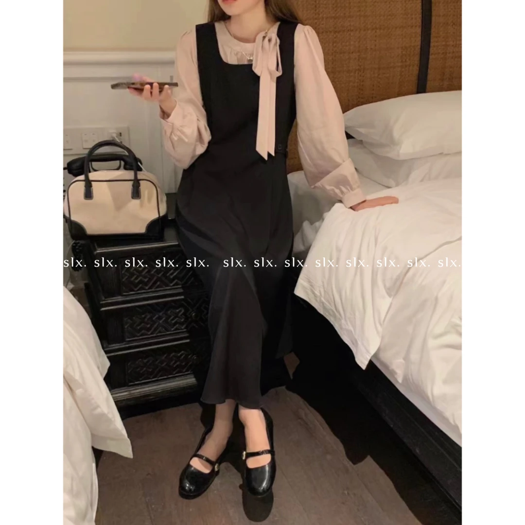 slx@ 气质收腰西料背心裙 72307