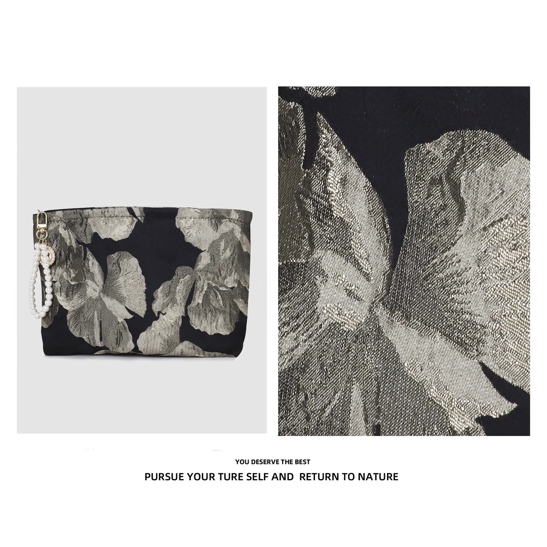 高级感气质提花玄烨织金织锦化妆包精致中式化妆包大容量包包