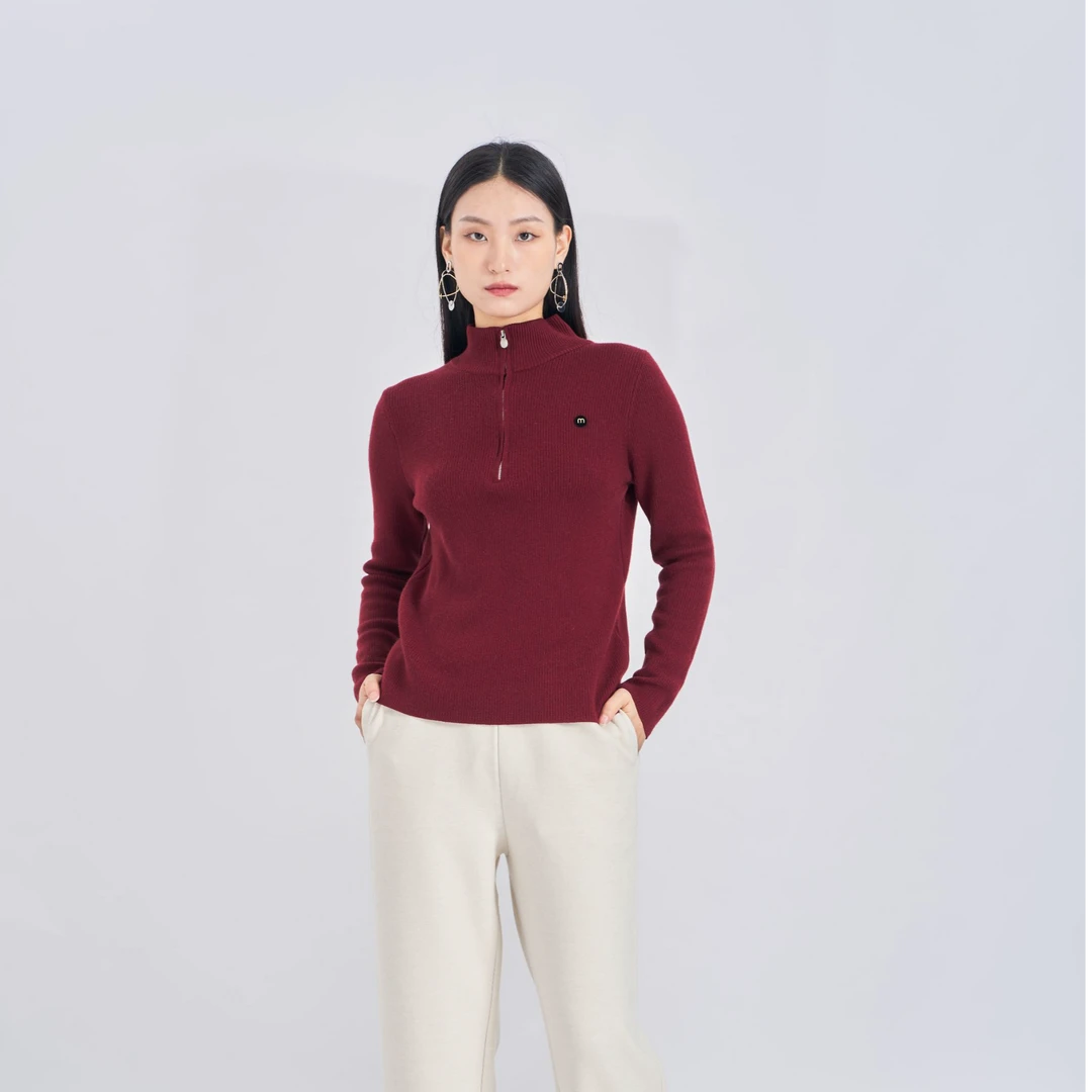 唯美印象2024冬款半拉链毛衣