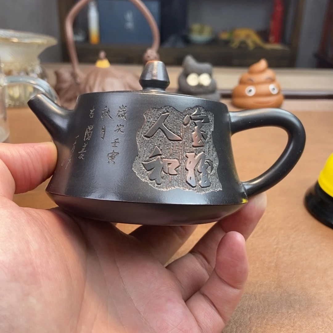 紫砂茶壶柱础紫砂壶150cc