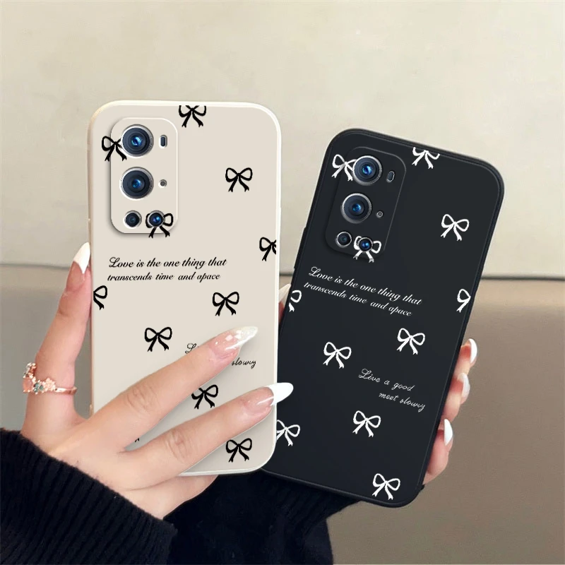 适用一加9pro手机壳优雅领结女OnePlus9pro软壳潮全包新款硅胶套