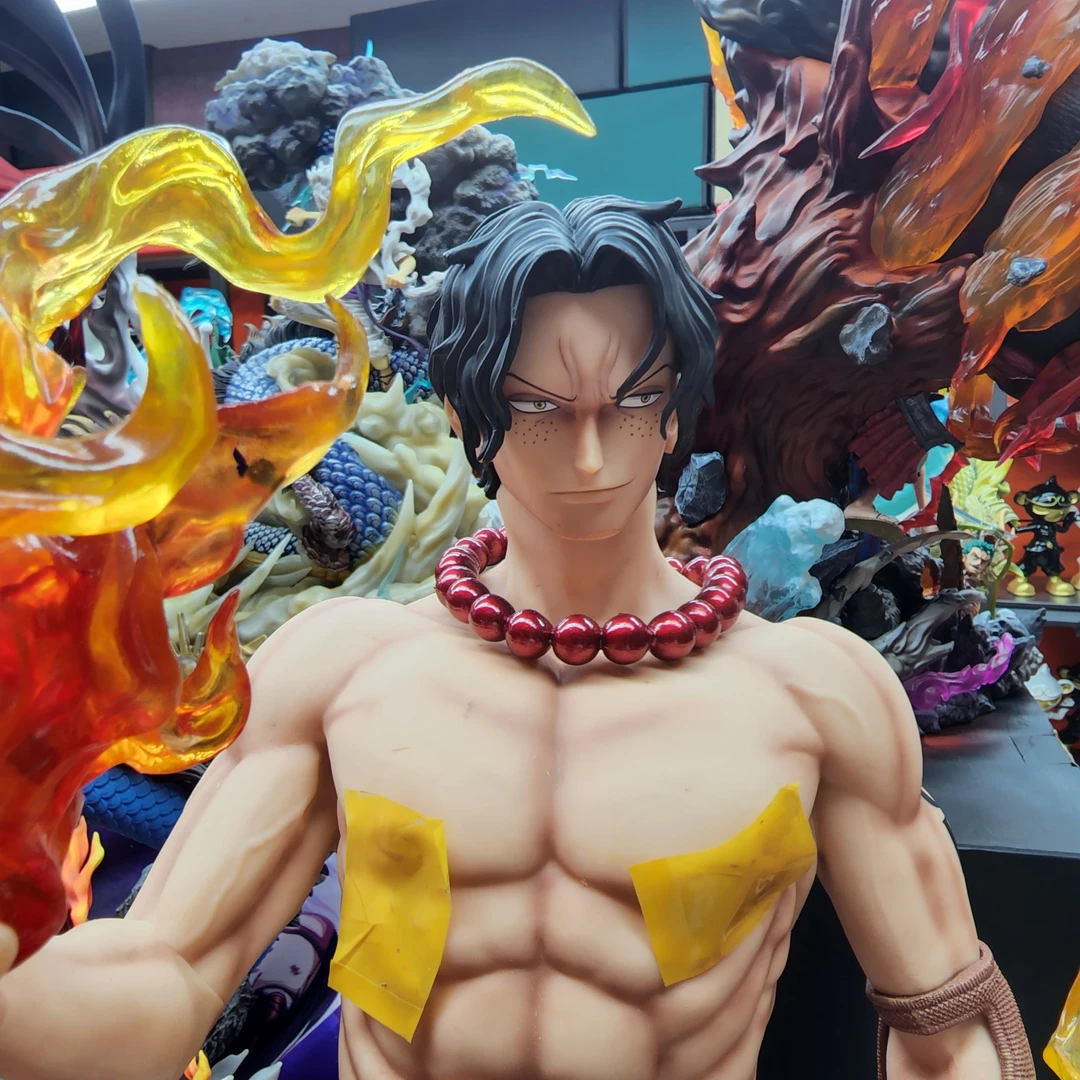 〖优质版〗海贼王火焰周年艾斯 手办模型雕像动漫玩具 高度38cm左右