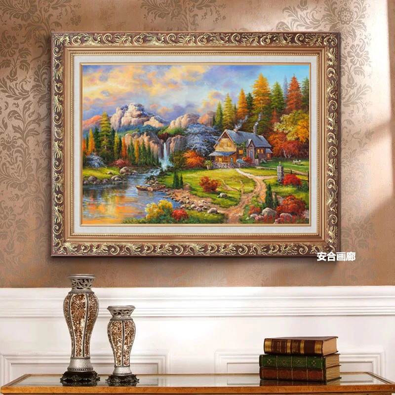客厅画现代装饰画卧室画餐厅壁画欧式沙发背景墙画有框画横幅挂画