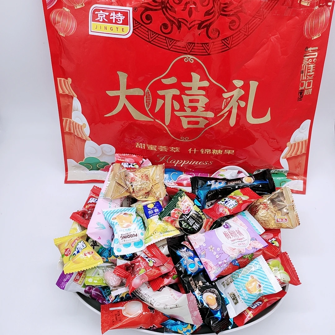 【丹丹宠粉】京特大禧礼758克多种口味混合装糖果大礼包ms