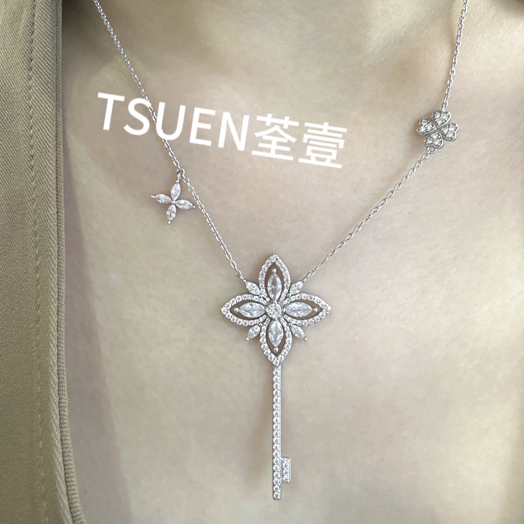 合金项链 TSUEN荃壹 sun field原创 925一眼心动精致锁骨项链
