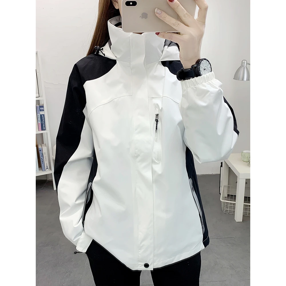 品牌运动冲锋衣女三合一可拆卸两件套防水加绒厚冬爬山服男户外套