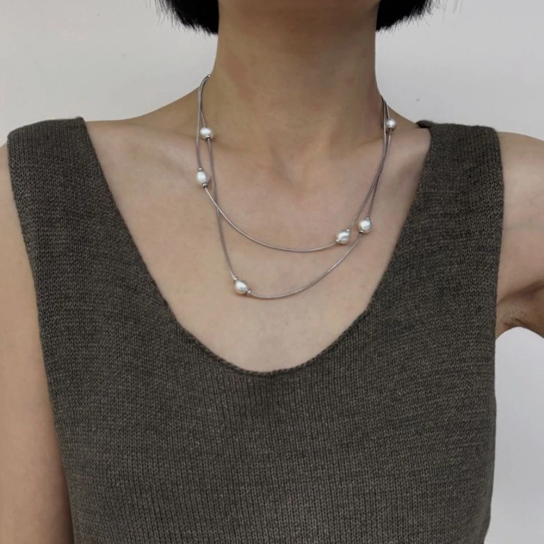 muyang/慕阳 铜合金项链 气质时尚百搭复古简约长款挂脖星辉项链