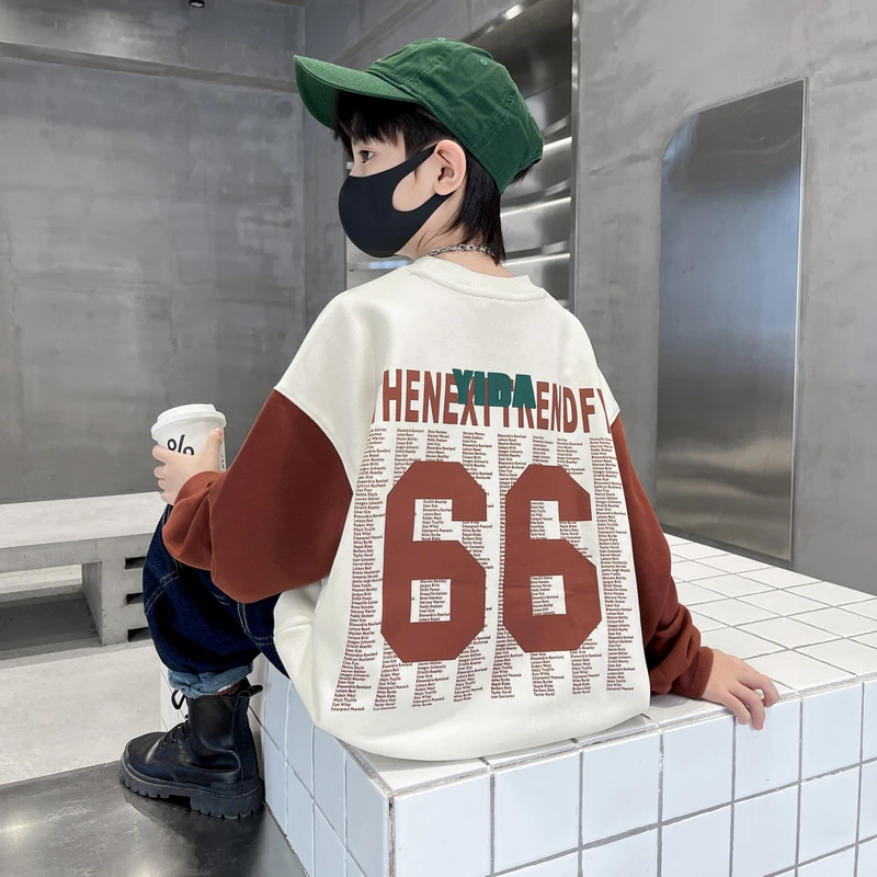 儿童装男童秋装卫衣春秋款2023新款男孩秋季中大童6-12岁上衣潮牌