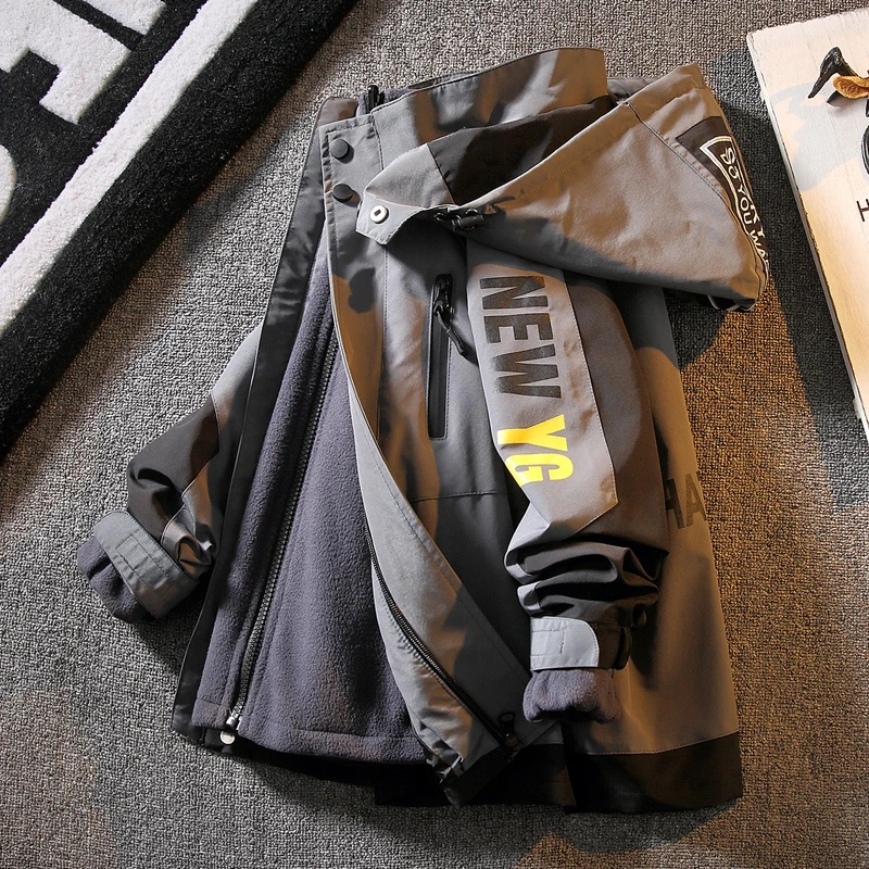 儿童套装男童秋装冲锋衣三合一可拆卸2023新款春秋冬款中大童外套