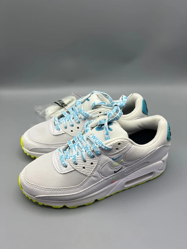 38码/内长240 99新试穿痕迹耐克AirMax 90气垫缓震跑鞋CK7069-100