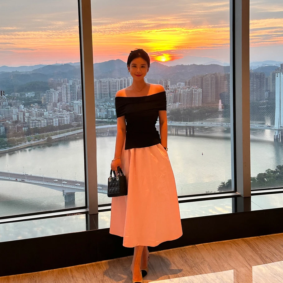 DIDI LAUREN“里约夏日”精致高端无袖款一字肩上衣