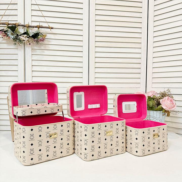 新款化妆包时尚ihs高颜值大容量便携化妆品收纳盒手提箱旅游专用