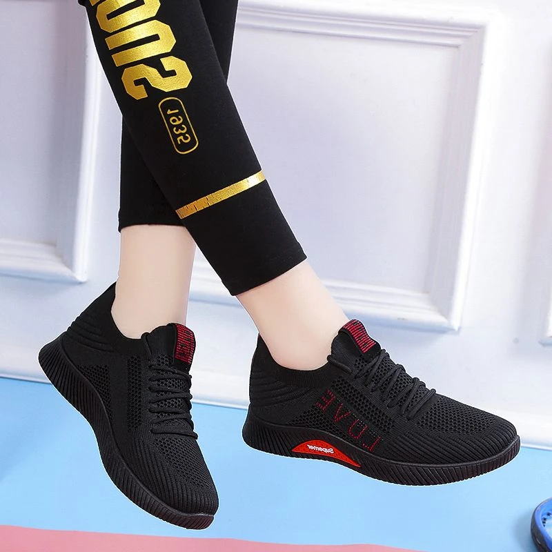 老北京布鞋女全黑色上班运动鞋软底平底久站不累脚妈妈防滑工作鞋