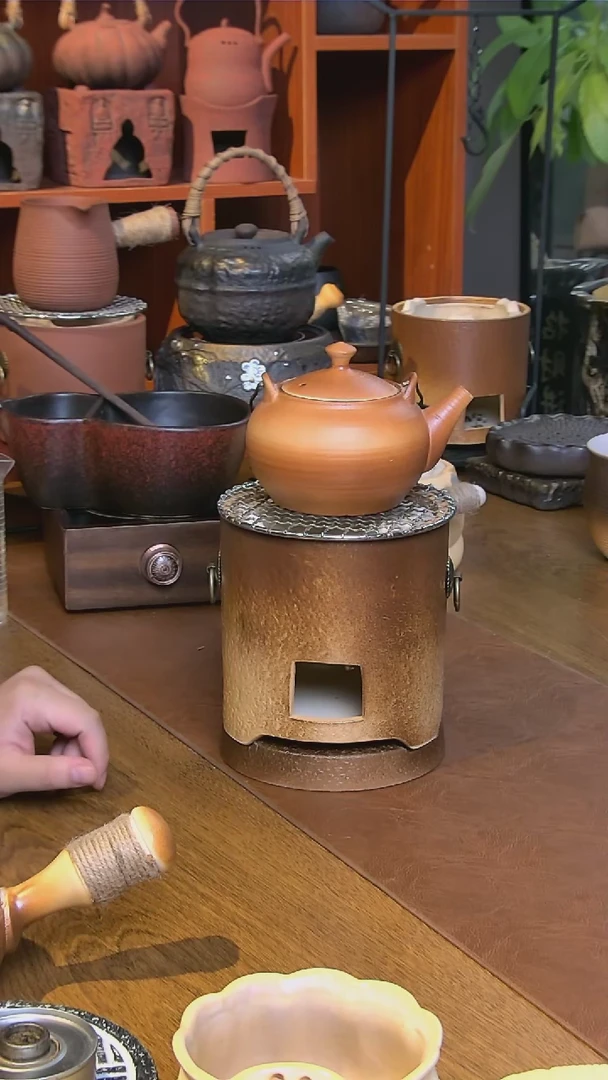 【闪购商品】陶土高碳炉加圆满提梁壶