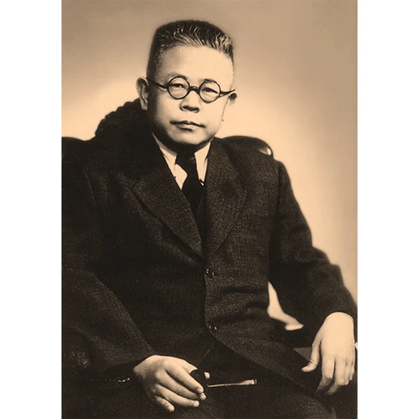 傅斯年 国学大师史学大家 海报复古文艺牛皮纸装饰画挂画壁画画芯