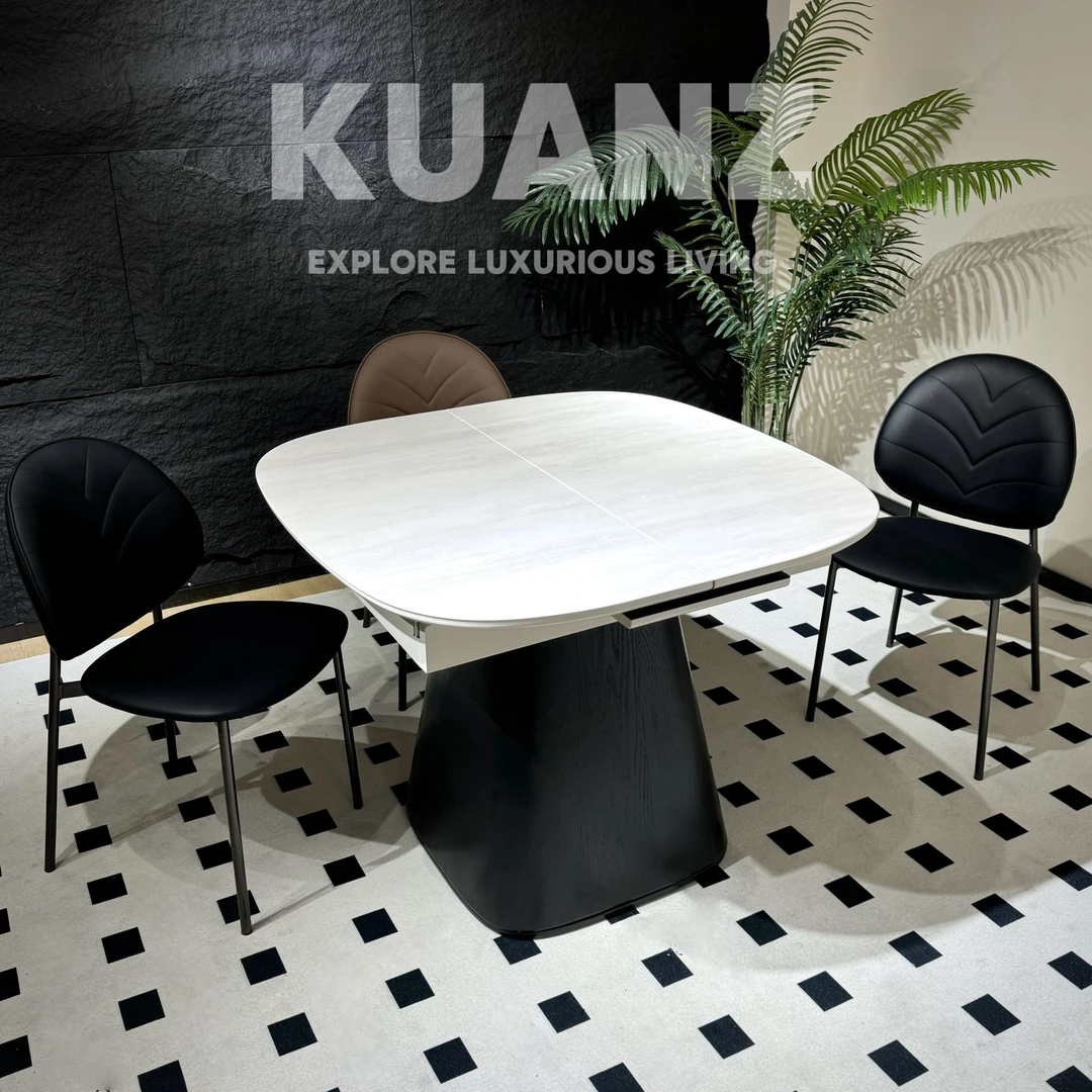 【罗德】多功能拉伸电磁炉餐桌现代风中古风极简风家用饭桌简易两用