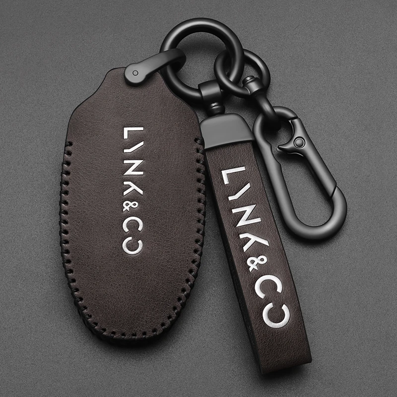 领克钥匙套03 01 06 05 02限量版21款男高档真皮女汽车专用壳扣包