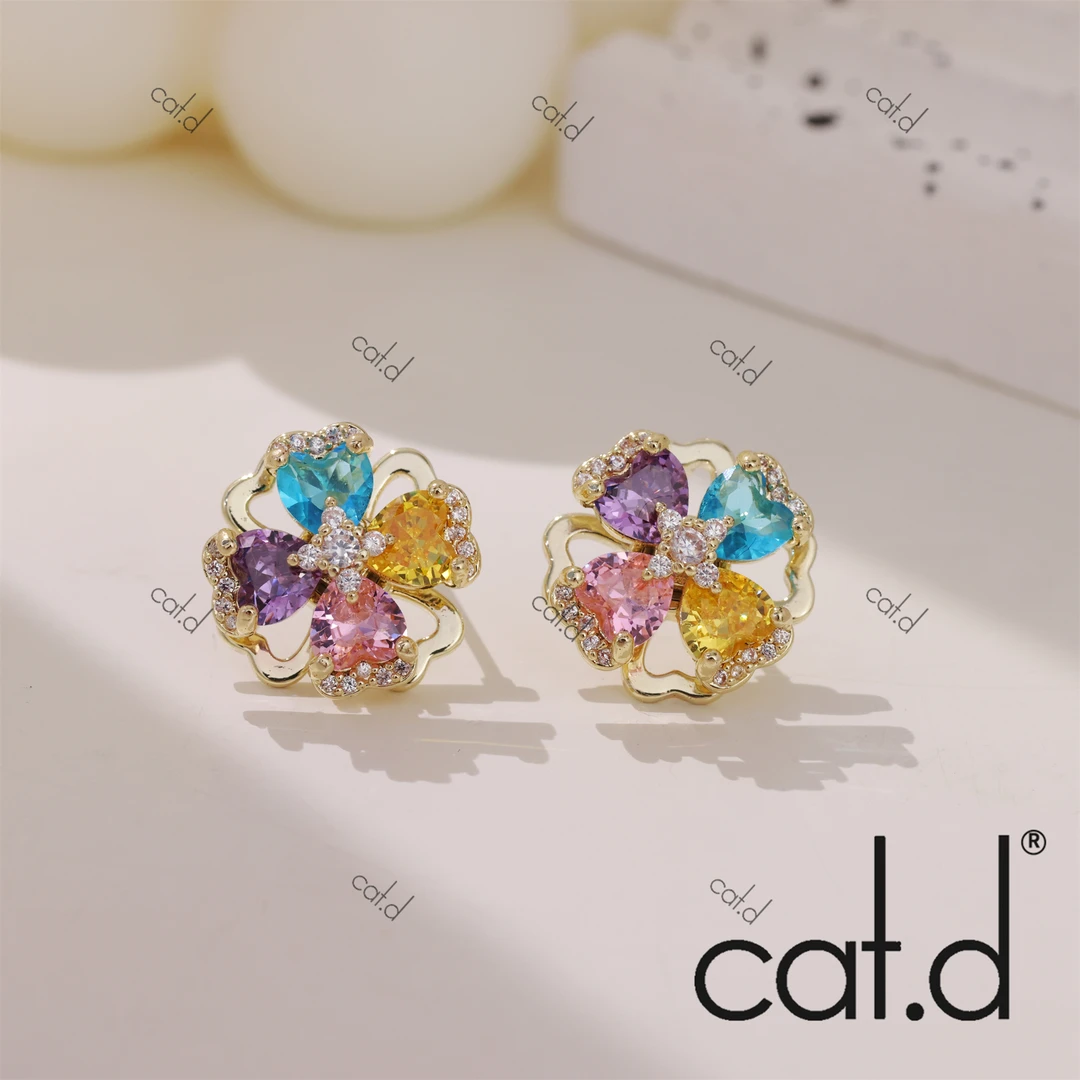 铜合金树脂耳饰 e4037《旋转风铃》原创设计师款轻奢INS风耳环