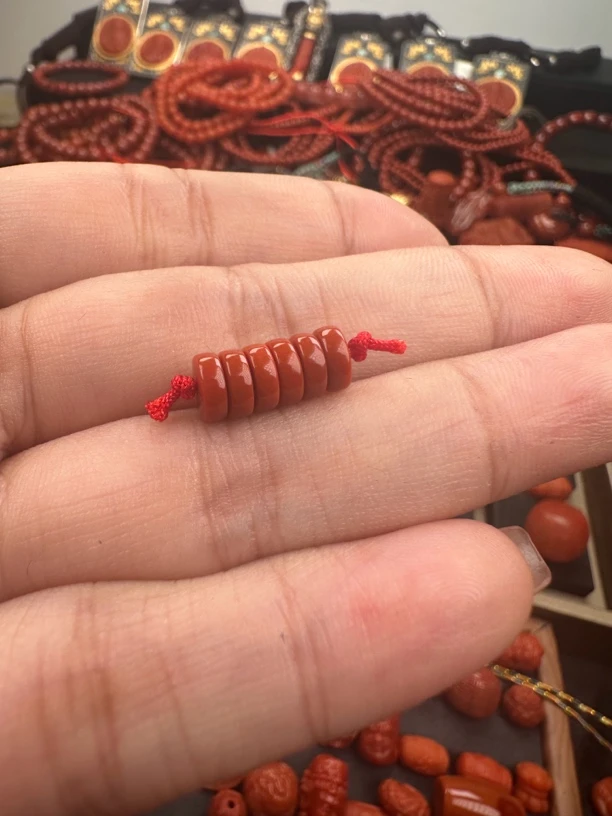 南红精工直切隔片满肉无暇6mm➕