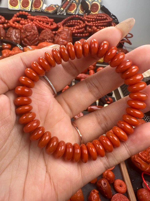 南红川料算盘手串10mm➕