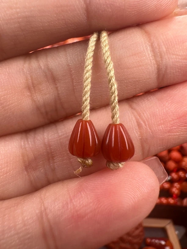 南红南瓜弟子珠6mm➕