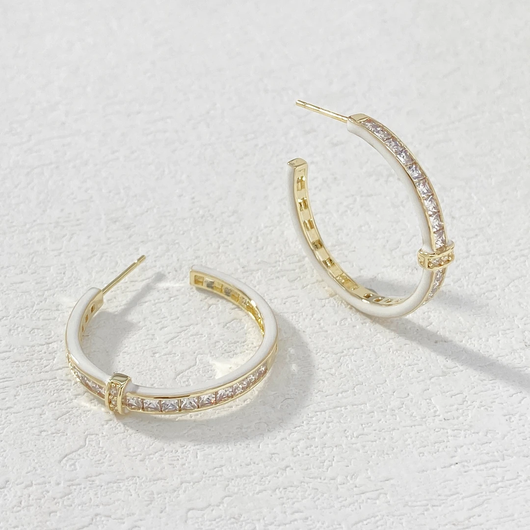 铜合金耳饰 木木（CJ4892）内径25毫米  耳饰