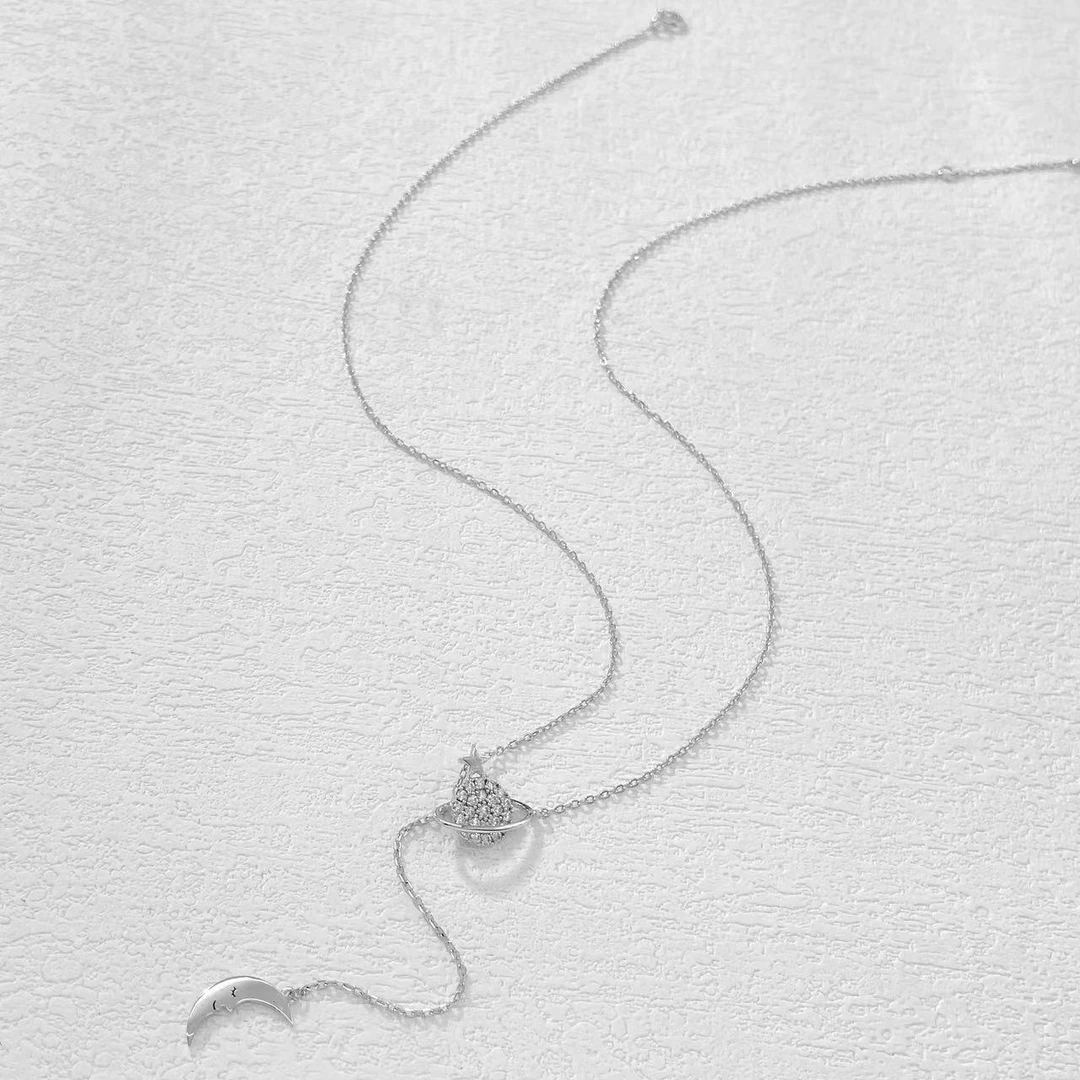 坠链均925银 木木（Q1481）45厘米 925银项链