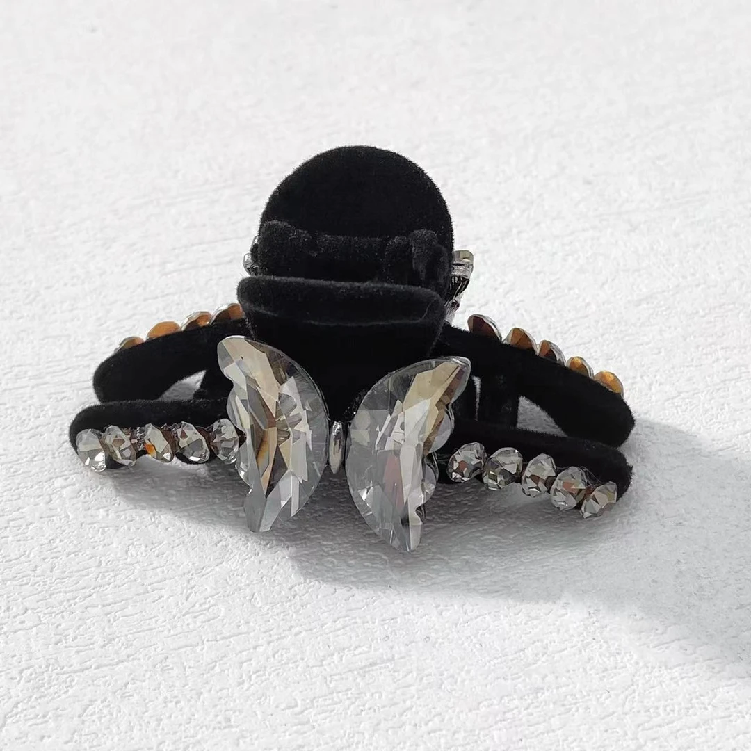 木木（RZ5672） 蝴蝶绒面发抓小号鲨鱼夹