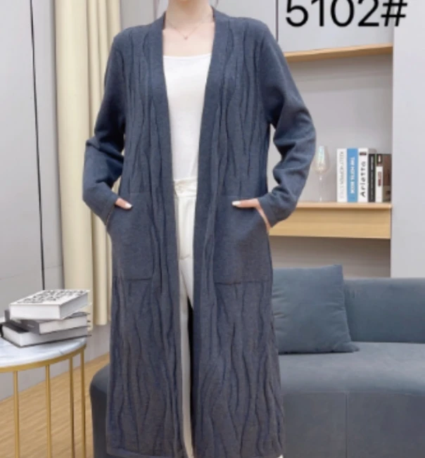 慵懒风宽松毛衣开衫外套女秋冬季针织衫36