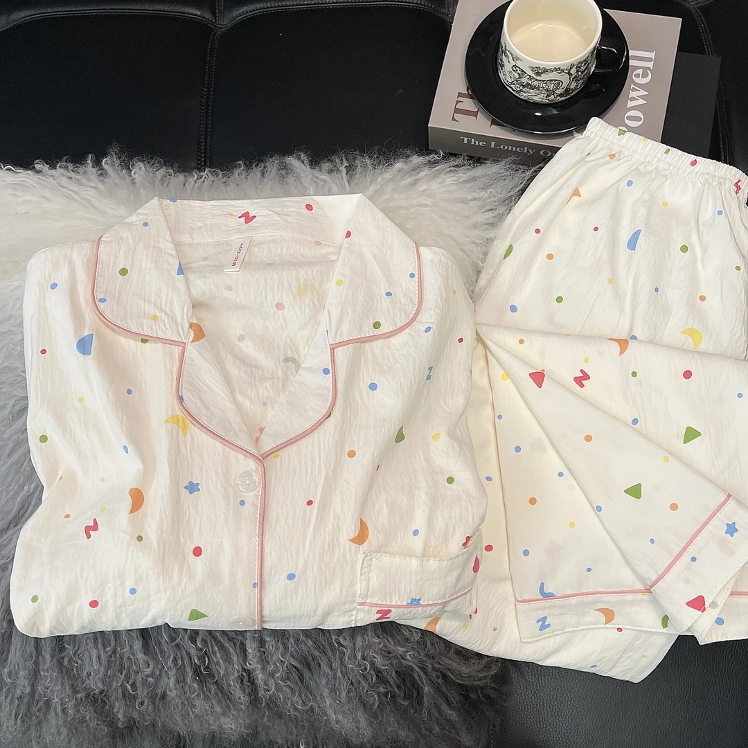 【长袖日月星辰】秋季云朵绵睡衣女春秋卡通家居服