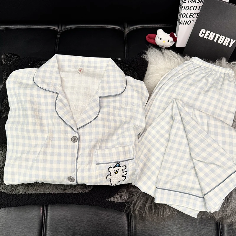 【长袖线条狗】秋季云朵绵睡衣女春秋卡通家居服春秋季