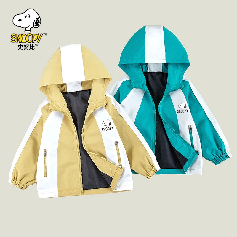爆史努比春季新款儿童时尚休闲宽松连帽外套潮酷户外运动上衣