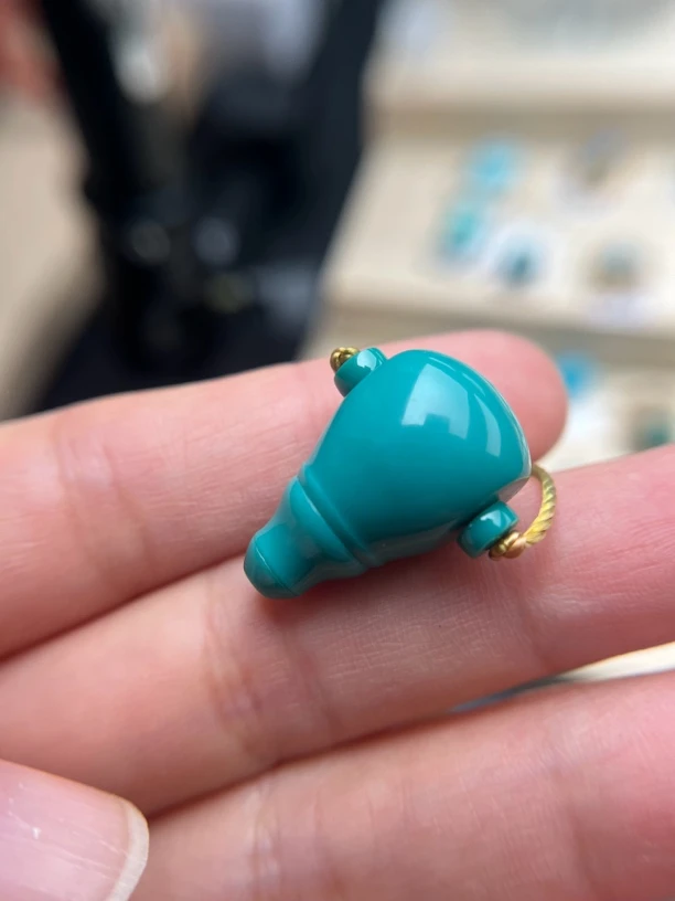 原矿绿松石三通套装