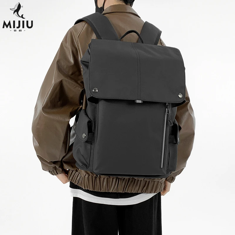 觅旧潮牌双肩包男大容量通勤电脑背包男士高级感休闲旅行书包6354