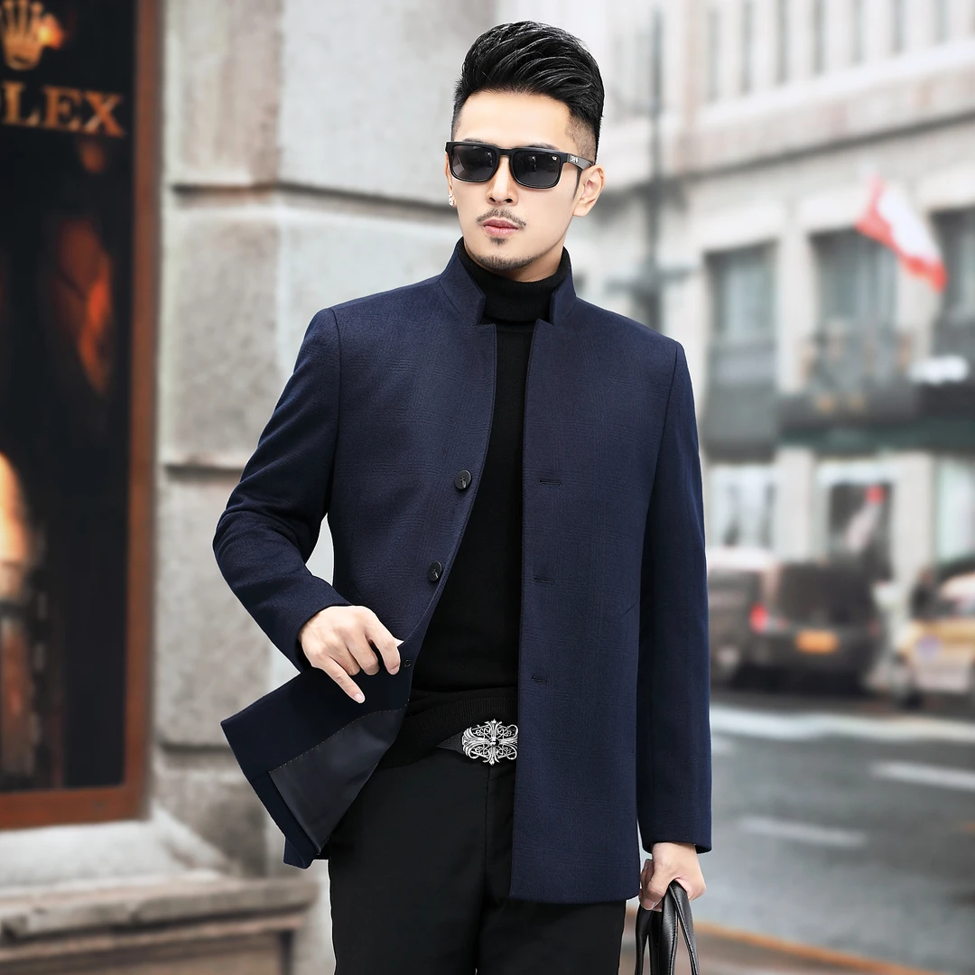 【工厂断码捡漏】编码301-350男士中老年羊毛羊绒商务大衣春秋冬