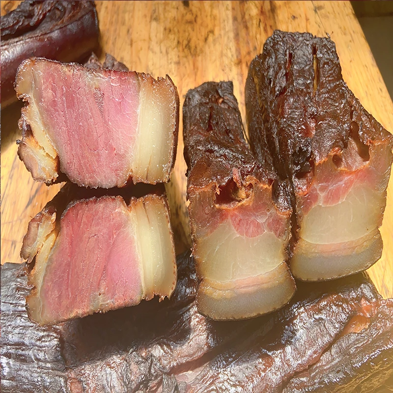 湖南柴火烟熏腊肉、腊腿肉、腊前腿肉  散装 全国包邮