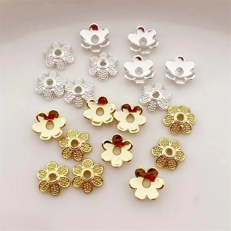 梅花花托diy手工串珠饰品配件隔片花托花帽金属流苏帽羊眼钉吊坠